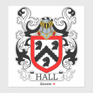 Pegatina Crest de familia Hall