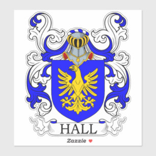 Pegatina Crest de familia Hall