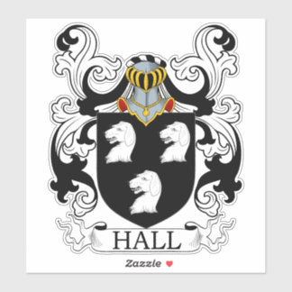 Pegatina Crest de familia Hall