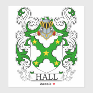Pegatina Crest de familia Hall