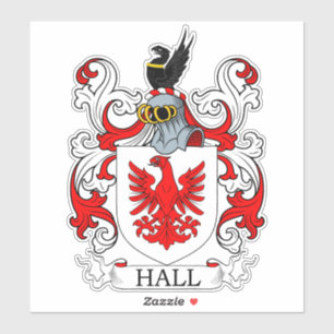 Pegatina Crest de familia Hall