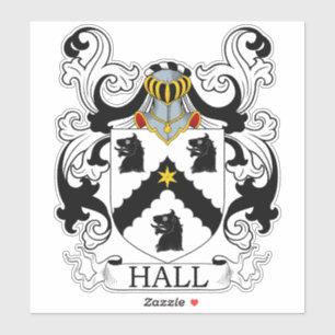 Pegatina Crest de familia Hall