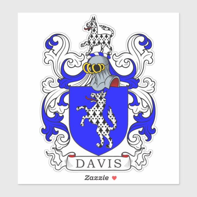 Pegatina Crest familiar Davis (Hoja)
