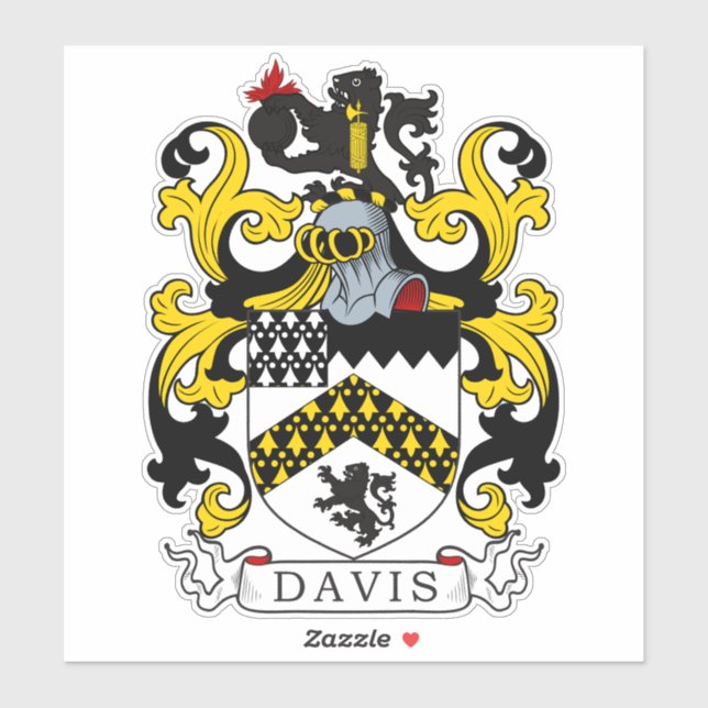 Pegatina Crest familiar Davis (Hoja)
