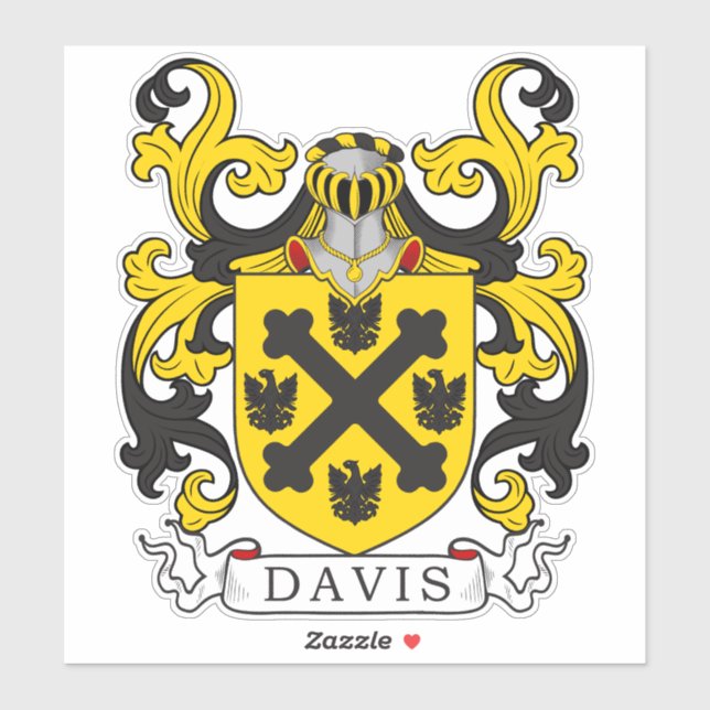 Pegatina Crest familiar Davis (Hoja)