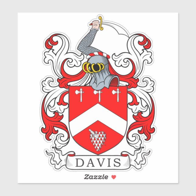 Pegatina Crest familiar Davis (Hoja)