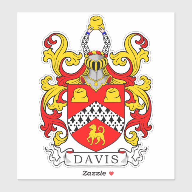 Pegatina Crest familiar Davis (Hoja)