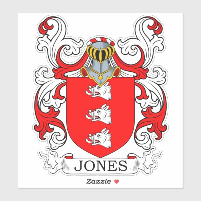 Pegatina Crest familiar Jones (Hoja)
