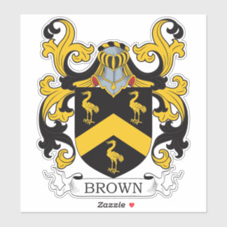 Pegatina Crest familiar marrón