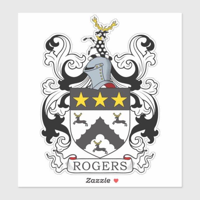 Pegatina Crest familiar Rogers (Hoja)
