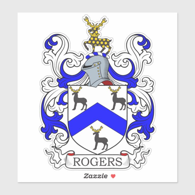 Pegatina Crest familiar Rogers (Hoja)