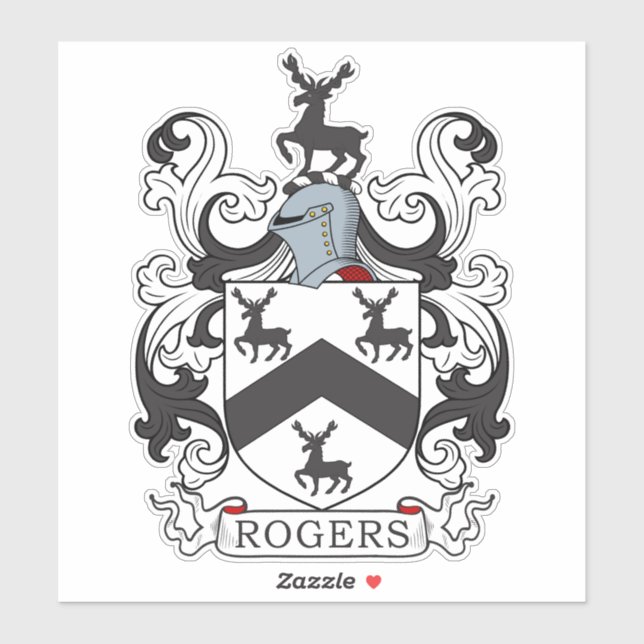 Pegatina Crest familiar Rogers (Hoja)