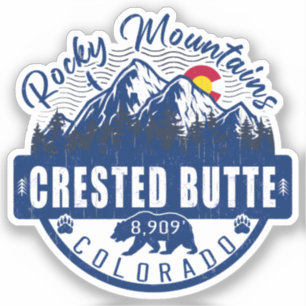 Pegatina Crested Butte Colorado - Souvenirs para esquiar en