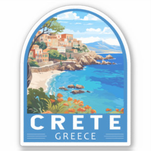 Pegatina Crete Grecia Viaje al arte