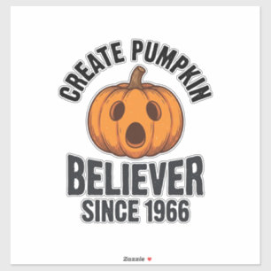 Pegatina Creyente de la Calabaza Desde 1966 Vintage Diseño 