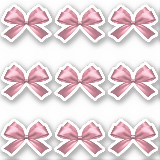 Pegatina Cría estética de satén rosado (Anverso)