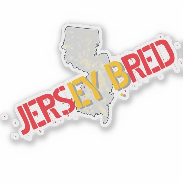 Pegatina CRIADO EN JERSEY (Spanish) (Anverso)