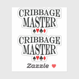 Pegatina Cribbage Master 2x Vinyl