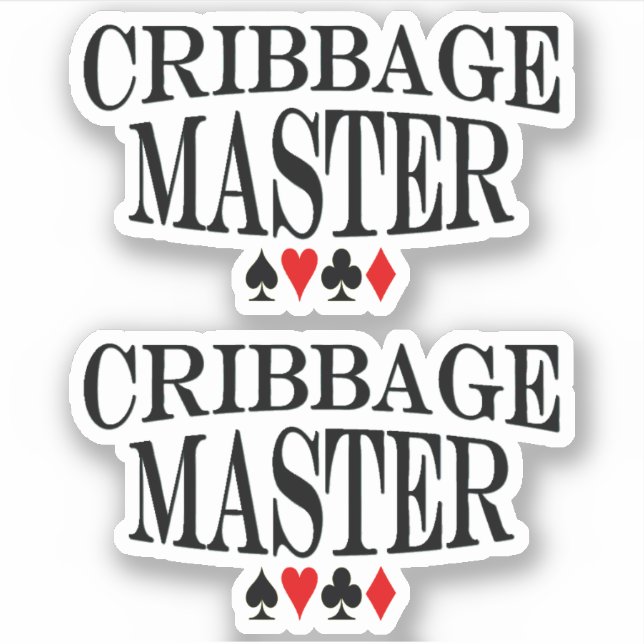 Pegatina Cribbage Master 2x Vinyl (Anverso)