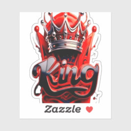 Pegatina Crimson King Silver Crown - Urban Streetwear Editi