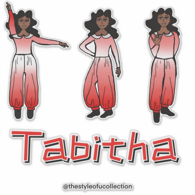 Pegatina Crimson Ombre  Dancer #1 (Anverso)