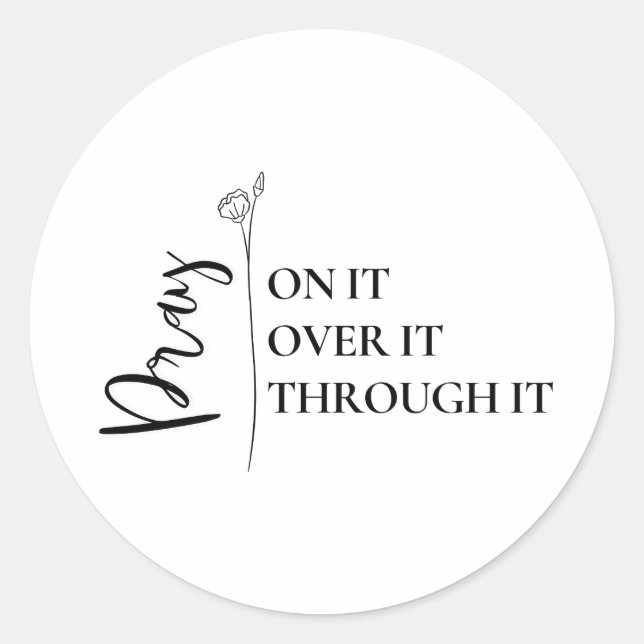 Pegatina cristiano | Cita del pegatina de Biblia F (Anverso)