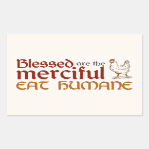 Pegatina cristiano "Eat Humane"