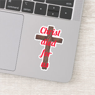Pegatina Cristo murió por nosotros