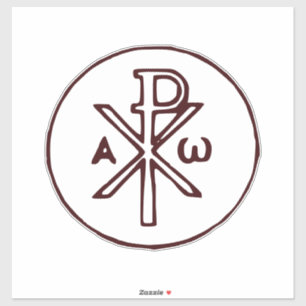 Pegatina Cristograma sagrado Chi-Rho Arte Refinado