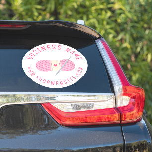 Pegatina Crochet Crocheting Sitio web Personalizado Nombre 