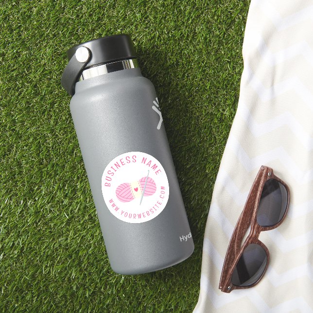 Pegatina Crochet Crocheting Sitio web Personalizado Nombre  (HydroFlask Insitu)