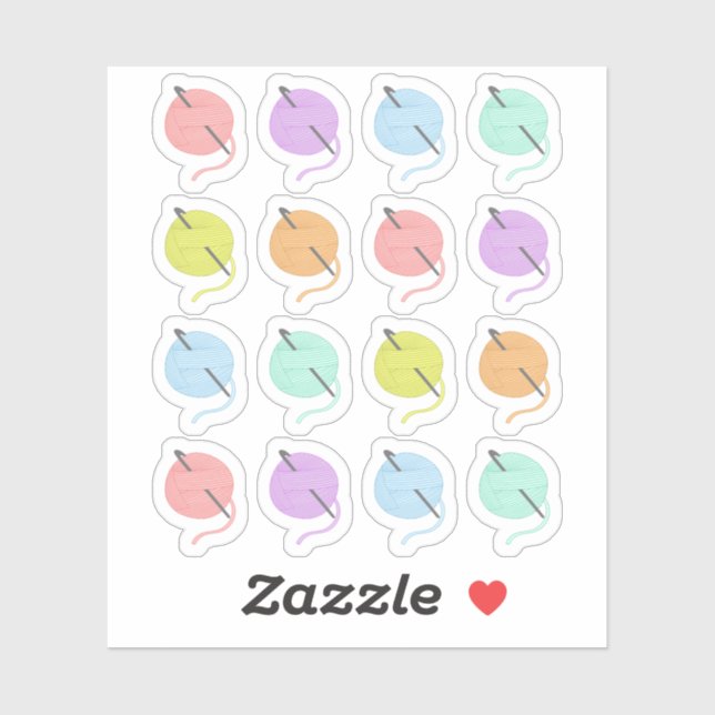 Pegatina Crochet Hooks Knitus Hobby Bujo Planner (Hoja)