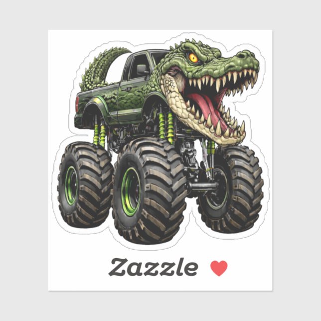 Pegatina Crocodile Off-Road Monster Truck  (Hoja)