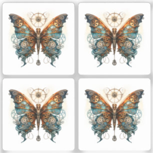 Pegatina Cronoflutter Almirante Steampunk Gear mariposa