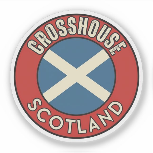 Pegatina Crosshouse, Escocia (Anverso)