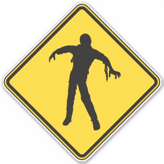 Pegatina Crossing Zombie (Anverso)