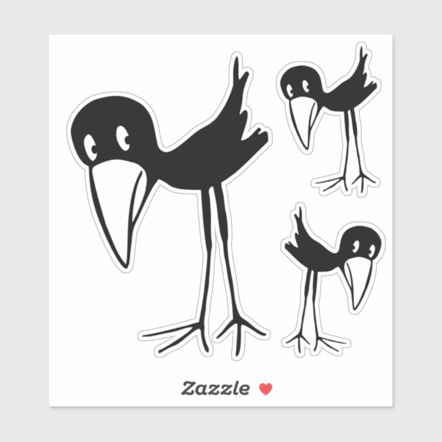 Pegatina Crow (Hoja)