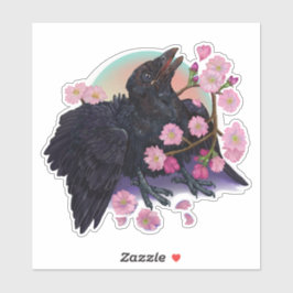 Pegatina Crow flotante