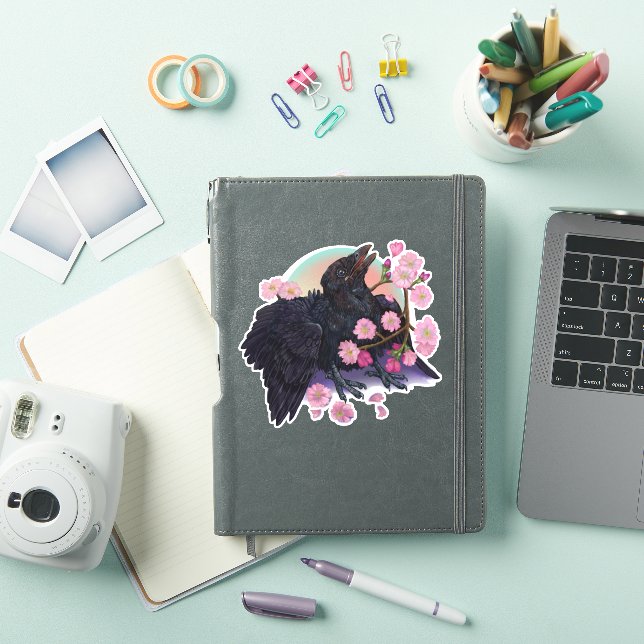 Pegatina Crow flotante (Funda para iPad)