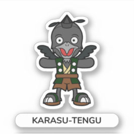 Pegatina Crow Tengu Yokai