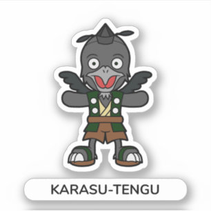 Pegatina Crow Tengu Yokai