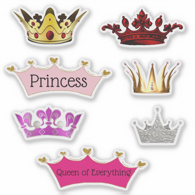 Pegatina Crownes caprichosos (Anverso)