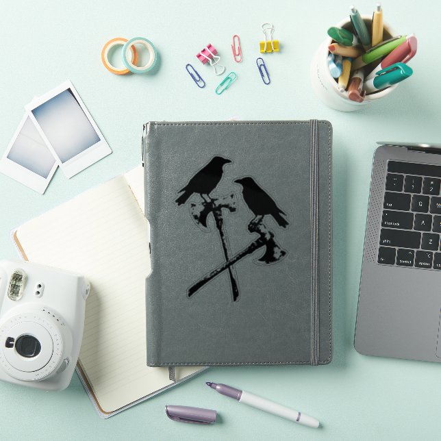 Pegatina Crows and Norse axes (Funda para iPad)