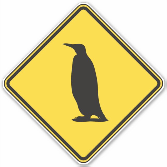 Pegatina Cruce de pingüinos (Anverso)