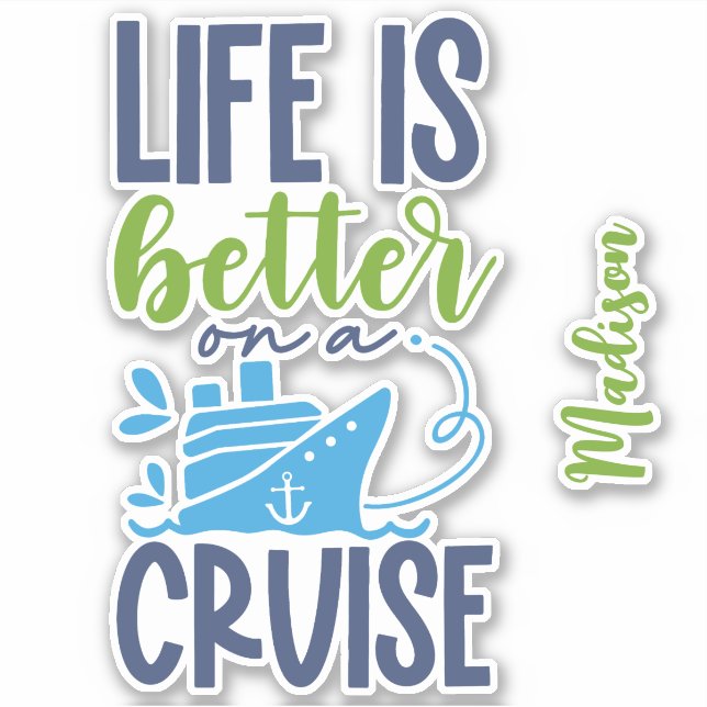 Pegatina Cruceros de nombres personalizados (Anverso)