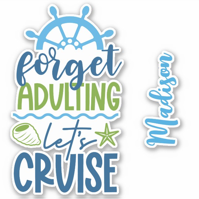 Pegatina Cruceros de nombres personalizados (Anverso)