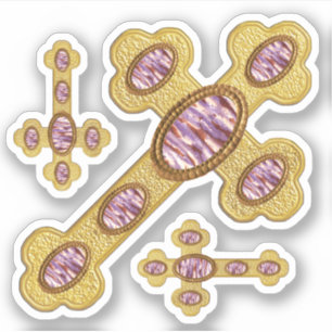 Pegatina Cruces con 6 falsos ácidos púrpura - Contour