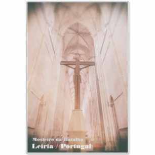 Pegatina Crucifijo detrás del altar del Monasterio Batalha