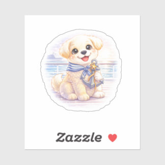 Pegatina Cruise Puppy Anchor Die-Cut Sticker