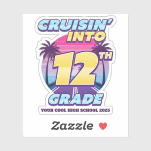 Pegatina Cruisin 'De vuelta a la escuela 12º grado